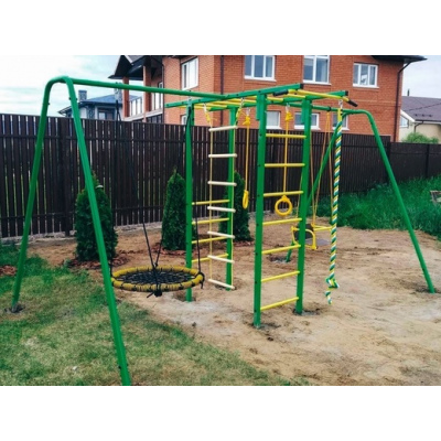 Уличный спортивный комплекс ''Олимпик 8.4'' с плетеным гнездом ⌀ 80 см.